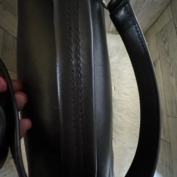 KATE SPADE EUC DANBURY STREET ADELINA BLACK PLEATED FLAP CROSSBODY - Picture 12 of 13